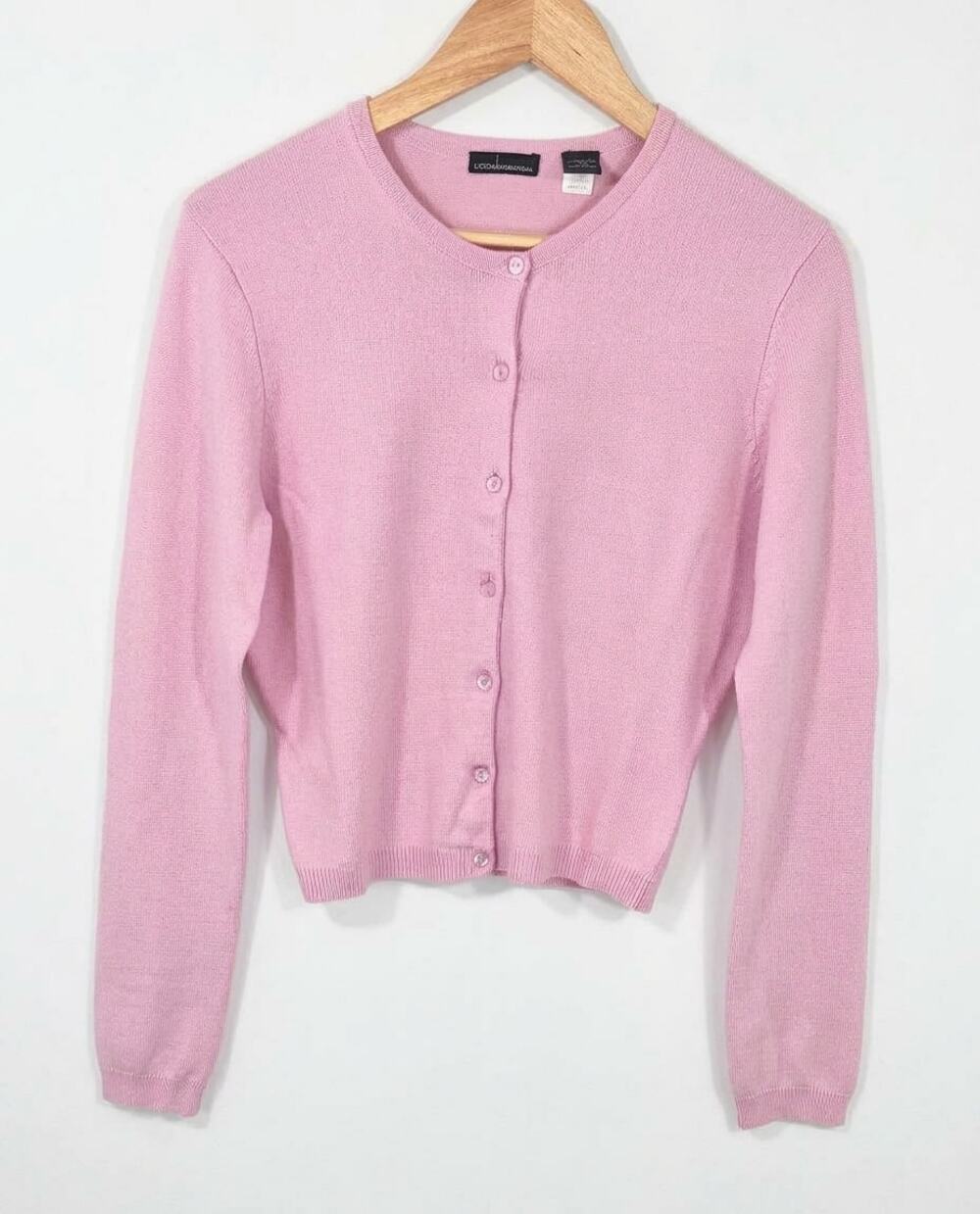 Moda International Pink Silk Cashmere Blend Cardigan